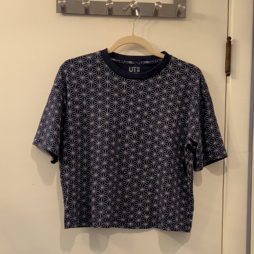 Uniqlo UT Dark Blue Japanese Woodblock Print Tee